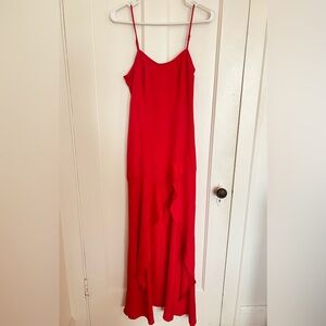 Lulus Maxi Red Dress High Slit